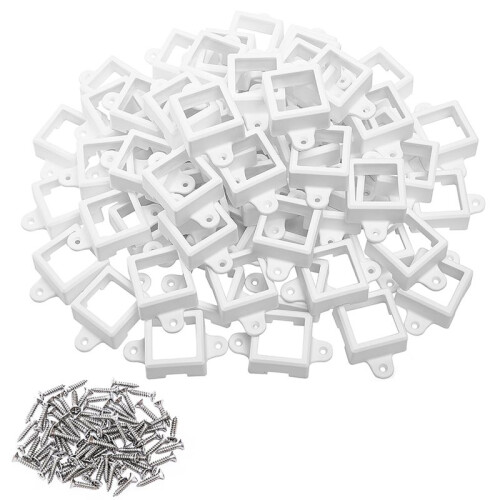 80-Pack H705 LED Light Mounting Bracket Set with Screws, Waterproof Outdoor Light Clips
