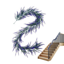 Guirnalda de Lavanda Artificial Flexible para Colgar, Planta Artificial, Guirnalda de Flores Artificiales, Lavanda Morada para Puerta de Entrada A