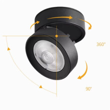 LED Downlight Foldable Ceiling Light Spotlight 7W Mounted Aluminum Ceiling Spots Lamp for Home Business White