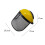 Chainsaw Trimming Full Face Shield Protector Steel Mesh Visor Yellow 2