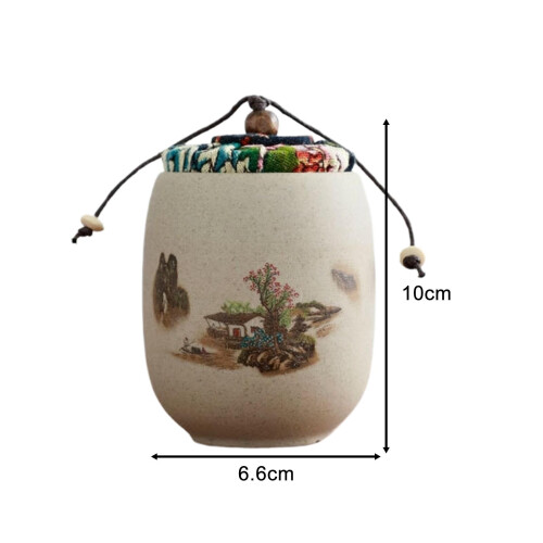 Porcelain Tea Canister Small Loose Tea Storage Container for Tea Coffe 1