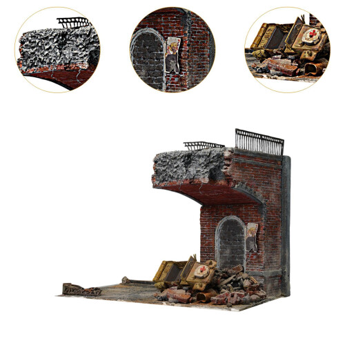 1/35 Miniature Bridge Building House Collection Ornaments Architecture 2