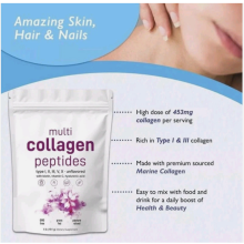 Multi Collagen Peptide Powder for Skin Tightening, Anti-Wrinkle, Firmness