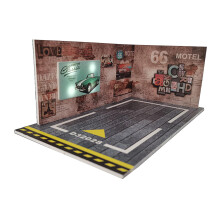1/24 Scale Car Garage Display Case Miniature Layout Collectibles with