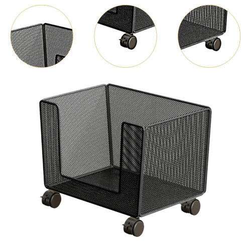 Mesh Rolling File Cart with Wheels Portable for Office Handbag School 2