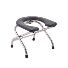 Seniors Folding Toilet Seat Anti Slip Comfortable Commode Stool for Ba