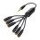 Headphone Splitter No Interference Extension Cable for Laptop Phone Ea 1