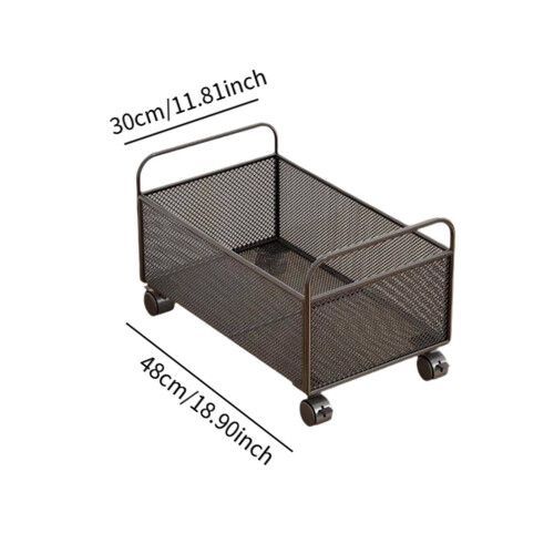 Mesh Rolling File Cart with Wheels Rolling File Organizer for Office F 1
