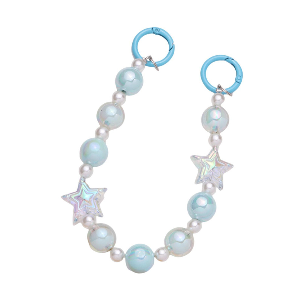Beaded Phone Chain With 2 Round Carabiners Wristlet Beaded Keychain Br 6902696488282