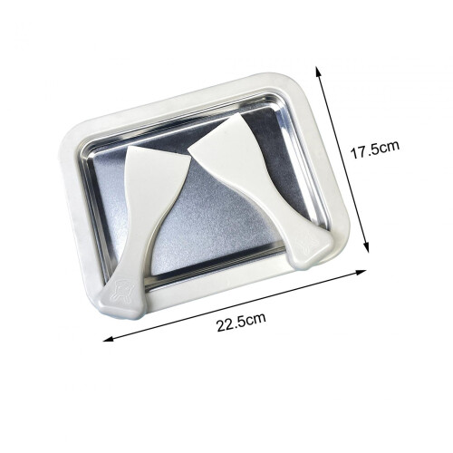 DIY Ice Cream Maker Roller Pan with 2 Scrapers Aluminum Kitchenware fo 1