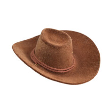 1/6 Mini Cowboy Hat Flocked Cowboy Hat for 12in Collectible Figure Acc