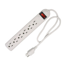 6 Outlet Power Strip US Plug Accessories for Countertop Office Tableto