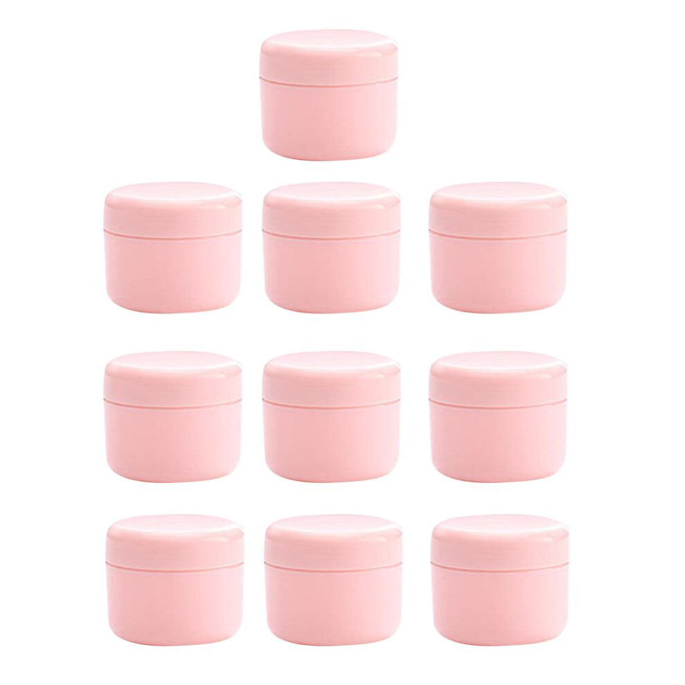 Refillable Plastic Empty Face Cream Cosmetic Container with Lid Pink-5