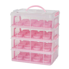 4 Tier Cupcake Carrier Portable Cupcake Holder for Muffin Cookie Chees