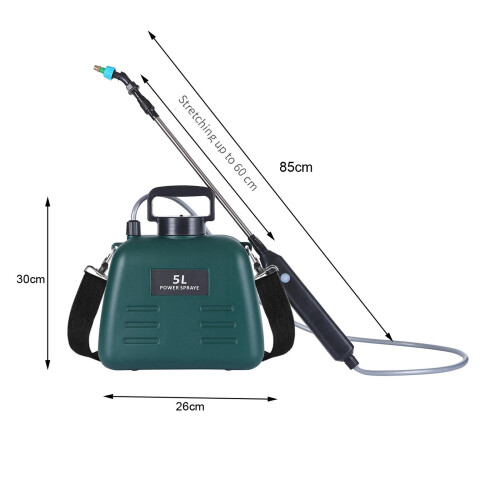 5L Portable Electric Sprayer USB Charging Handle Versatile for Home Cl 1