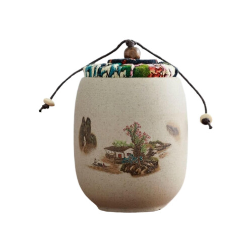 Porcelain Tea Canister Small Loose Tea Storage Container for Tea Coffe