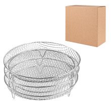 3Pcs Air Fryer Rack Stand Fruits Home Kitchen Supply Chips Grill Rack