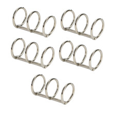 5x 3 Ring Metal Loose Leaf Binders for DIY Travel Diary Binding Spines