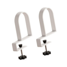 2Pcs Clamped Bookends for Shelves Metal for Office Study Room Shelf Wh