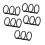 5x 3 Ring Metal Loose Leaf Binders for DIY Travel Diary Binding Spines 1