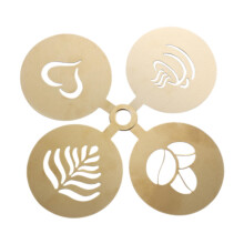 4Pcs Coffee Stencil Set Crafts Latte Art Stencils for Cappuccino Cake
