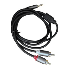 3.5mm Male to 2 RCA Y Male Cable Stable Audio Cable for Speaker TV Hea