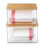 Trash Bag Dispenser,Acrylic Garbage Bag Holder with Bamboo Top,Stackable Organizer for Kitchen and Laundry Room 2 Pack 2