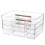 Clear Pantry Organizer , Storage Box for Kitchen, Bathroom, Office - Versatile Container for Snacks, Crafts 3-Pack 1