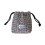 Cherrys Patterned Checkered Cloth Bag Reusable Drawstring-Black 1