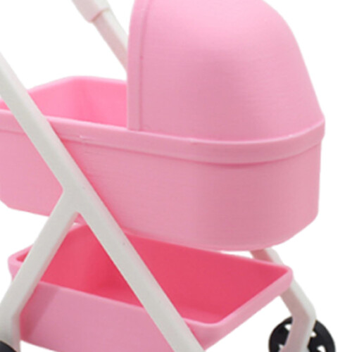 1:12 Miniature Tiny Baby Stroller Dolls Crib Accessory Scene Decor Orn 2