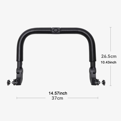 Pram Front Hand Bar Detachable Pram Rod Trolley DIY Pram Armrest Black 1
