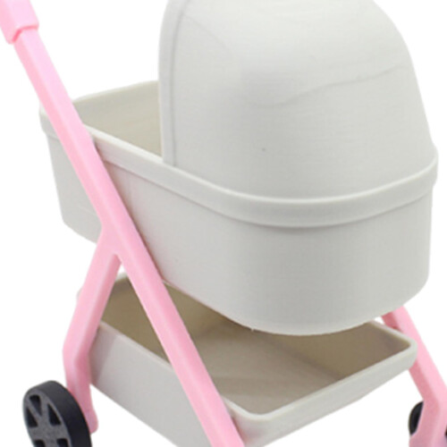 1:12 Miniature Tiny Baby Stroller Dolls Crib Accessory Scene Decor Orn 2
