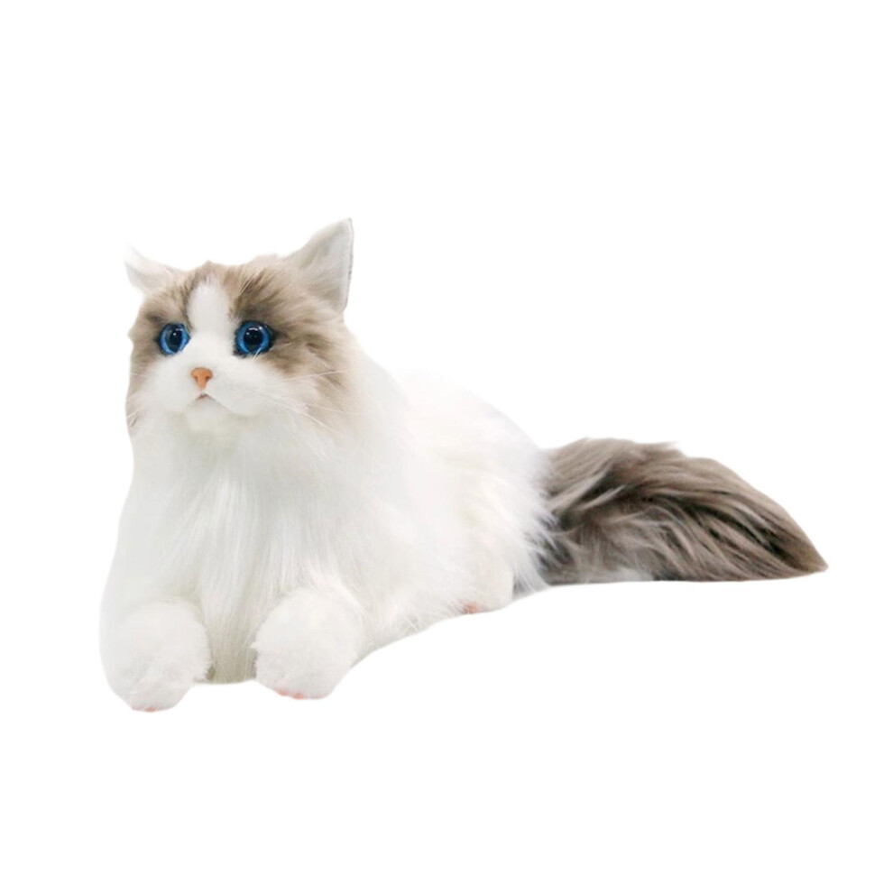 Realistic Ragdoll Cat Stuffed Animal Cat Doll for Cat Lovers Kids Girl