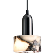 Suspension LED Effet Marbre, Luminaire de Chevet, Café, Salon, Cuisine, Loft, Douille en Fer, Lampe Suspendue