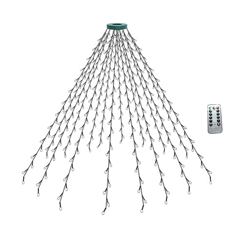 Christmas Tree Lights with Ring Remote Control for Holiday Garden Deco