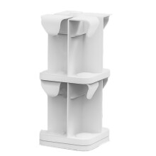Organizador de Refrigerador con Dispensador de Agua Montado, Organizador de Encimera de Cocina, Soporte de Vasos de Agua de Doble Nivel B