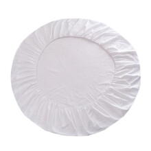 Color Cotton Round Bed Fitted Sheet Bed Cover White