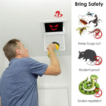 Lot de 4 Grilles de Protection pour Grilles D'Aération, 10 X 25 cm, en PVC Magnétique, pour Plafond, Mur et , pour Retenir les Débris