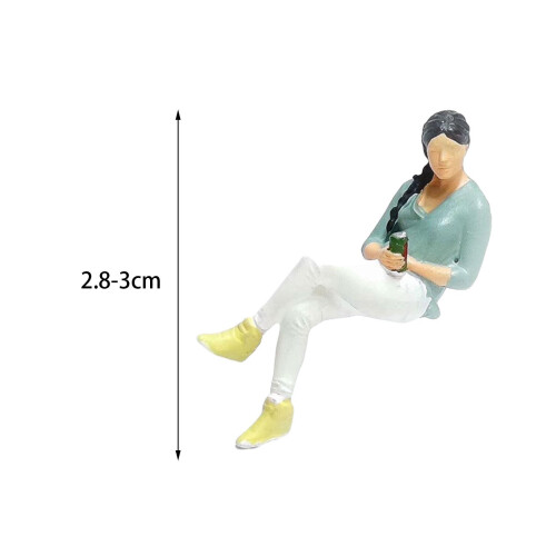 1/64 Scale Figures Model Highly Detailed People Figures for Scene Deco 1