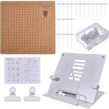 8x8In Macrame Board and 50pcs Pins with Adjustable Stand Weaving Tool Supplies for Braiding Cording Bracelet
