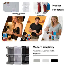 Mounted Water Dispenser Storage Rack Refrigerator Organizer Kitchen Countertop Organizer Double-Tier Water Cup Holder A