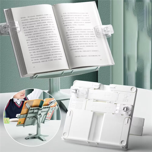 Reading Bookshelf Adjustable Rotatable Lifting Landing Reading Book Support Multifunctional Tablet Books Holder B 2