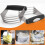 Stainless Steel Biscuit Cutter Set, Pastry Scraper and Dough Blender with Ergonomic Rubber Grip Baking Dough Tools 5