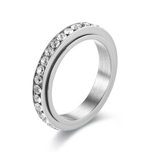 Drehbarer Anti-Stress-Ring Silver
