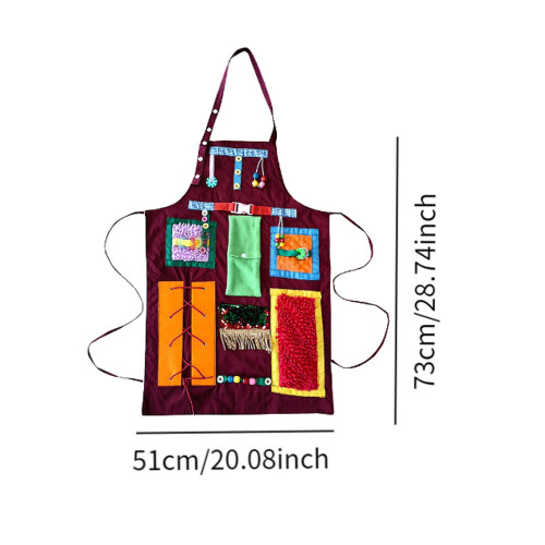Sensory Apron Elderly Games Fidget Apron for Elderly Sensory Training 1
