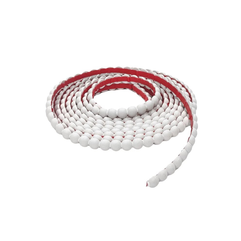 16.4 Ft Pvc Peel And Stick Molding Trim, Flexible Self-Adhesive Moulding Trim For Wall, White Bead Decorative Strip 6032756142059