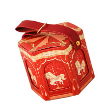 Premium bruin inpakpapier geschenkdoos handgemaakte-Rood