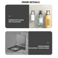 Shower Gel Bottle Rack No Drilling Hand Sanitizers Rack Adjustables Rustproof Shampoo Holder Bottle Holder 1 PCS