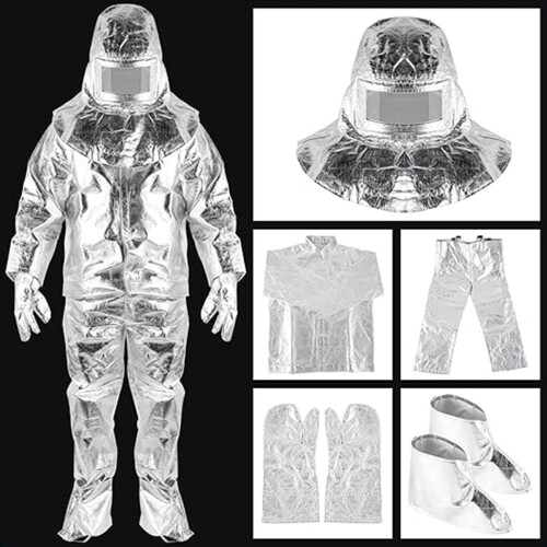 Heat Resistant Insulation Suit Uniform Protective Clothing Fireproof C 2