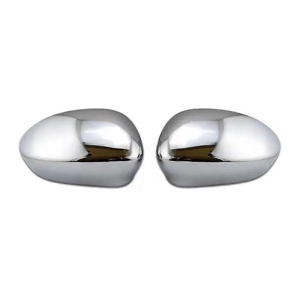 2Pcs Car Door Wing Rearview Mirror Cover Cap Replacement For Fiat 500 Punto 595 Abarth 2007 -2024 73 Silver 3223629355574